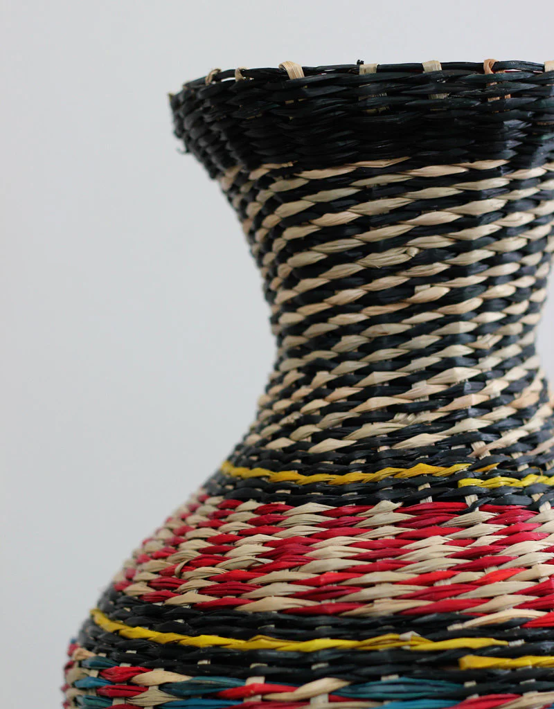 African Style Woven Grass Finish Vase - For Dried Flowers Only, 45 cm - Image 4