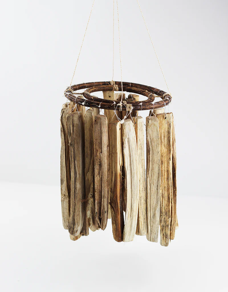 Chandelier Wind Chime- Driftwood, Natural, 22 cm Height, 16 cm width - Image 3