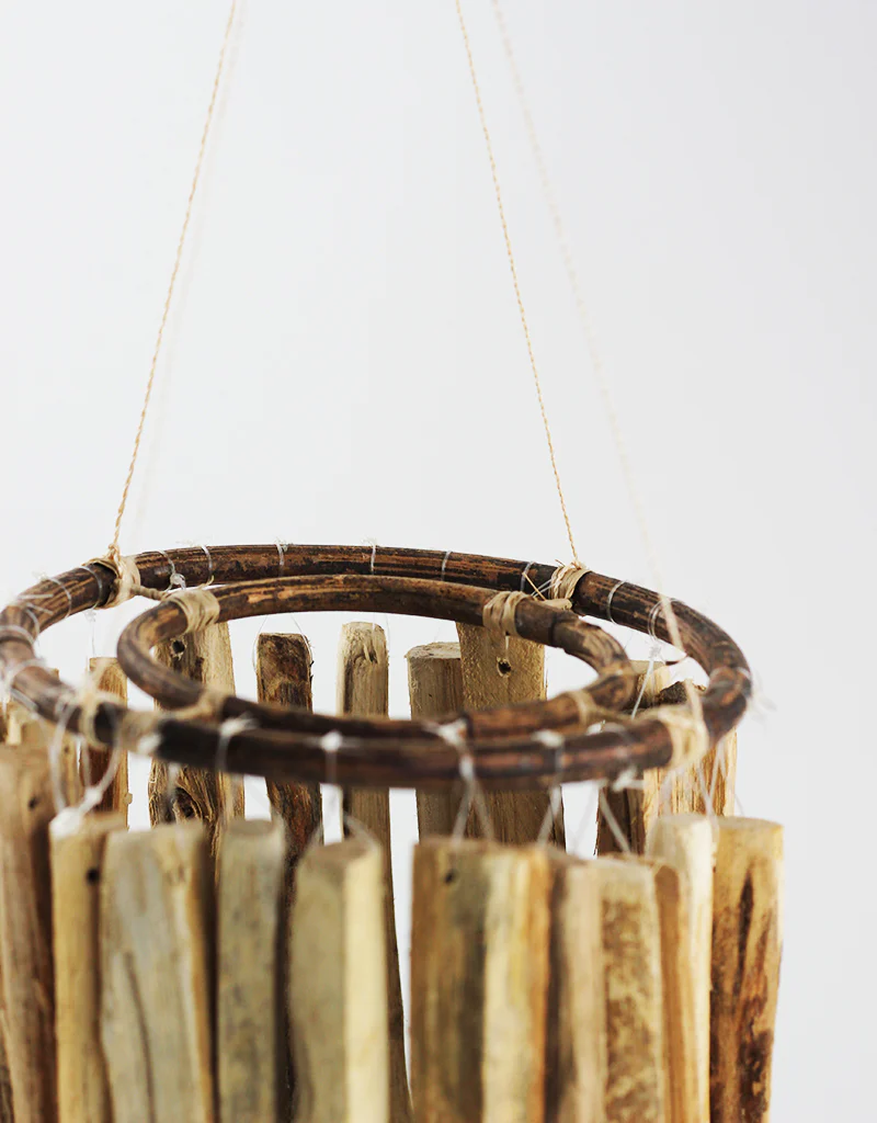 Chandelier Wind Chime- Driftwood, Natural, 22 cm Height, 16 cm width - Image 5